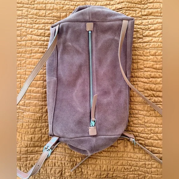 NWOT REVOLVE Dual Straps Suede Shoulder Bag in Brown - Picture 6 of 10